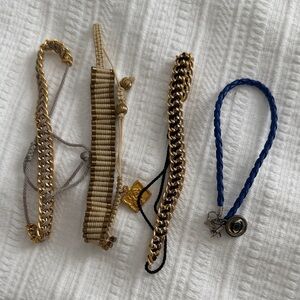 Gold and Blue Bracelet Set